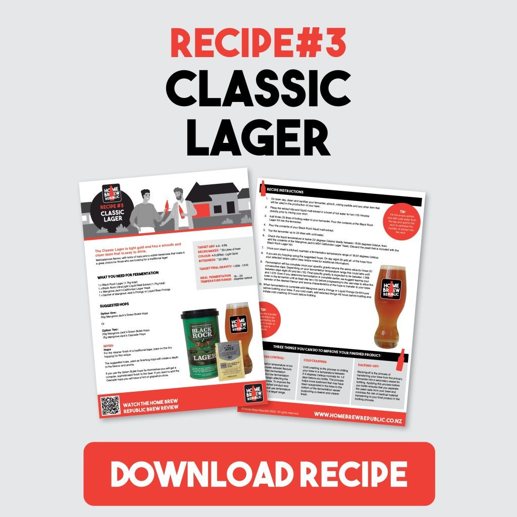 Home Brew Republic Recipe #3 Classic Lager