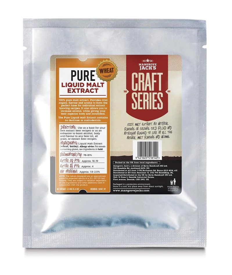 MJ LME Wheat1.5 Mangrove Jacks Liquid Malt Extract Wheat 1.5KG